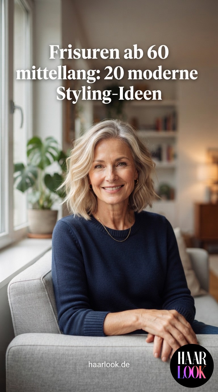 Frisuren ab 60 mittellang: 20 moderne Styling-Ideen