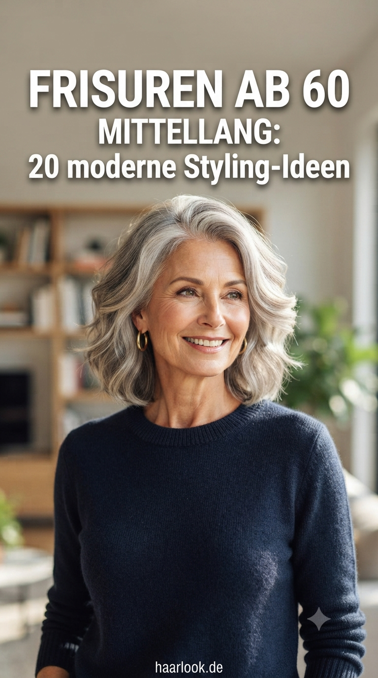 Frisuren ab 60 mittellang: 20 moderne Styling-Ideen