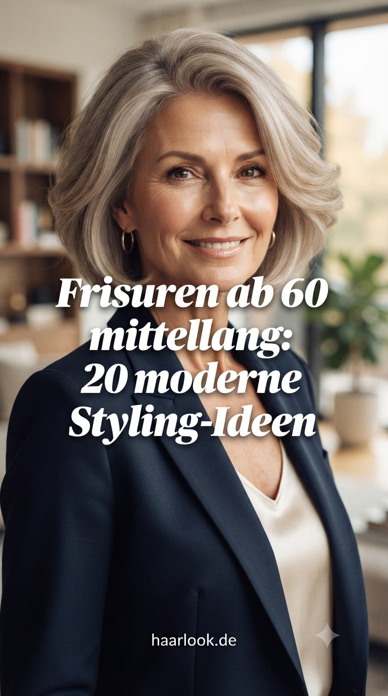 Frisuren ab 60 mittellang: 20 moderne Styling-Ideen