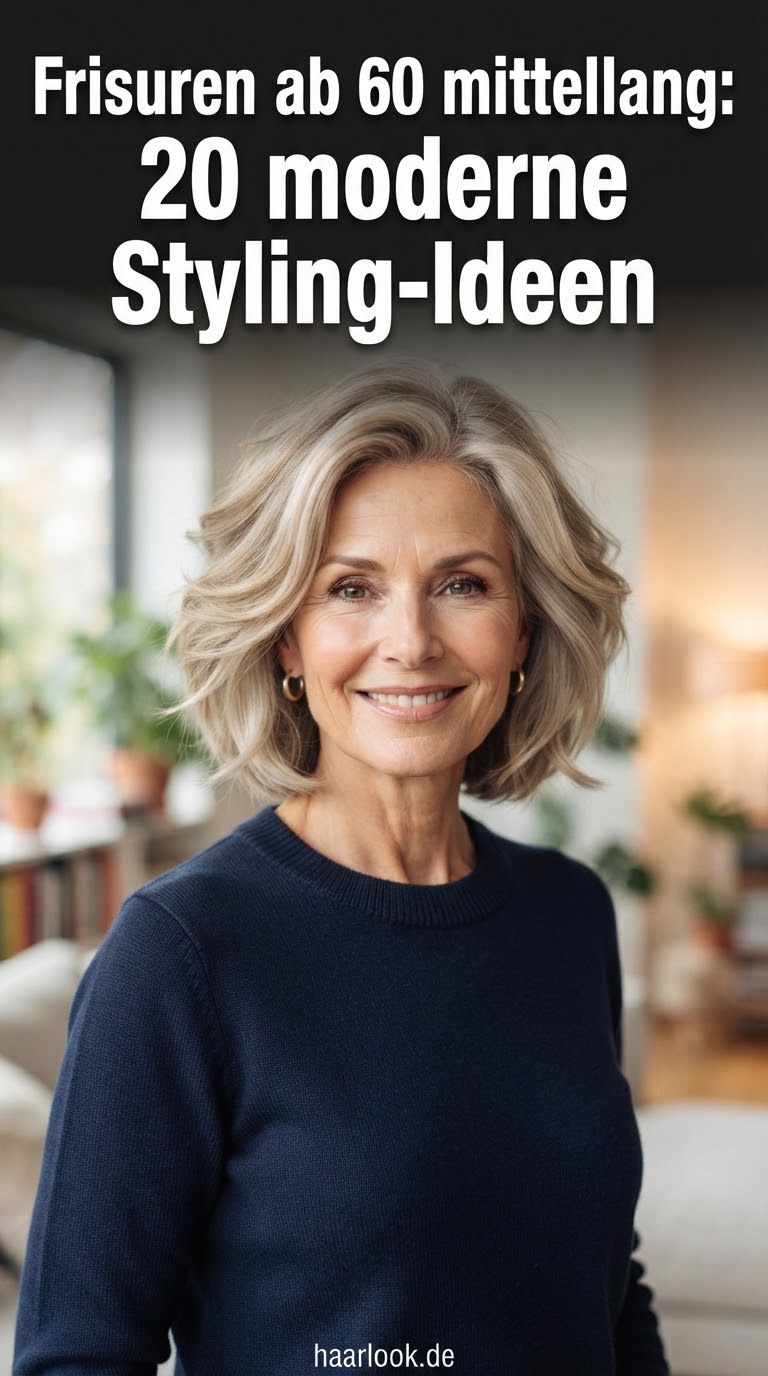Frisuren ab 60 mittellang: 20 moderne Styling-Ideen