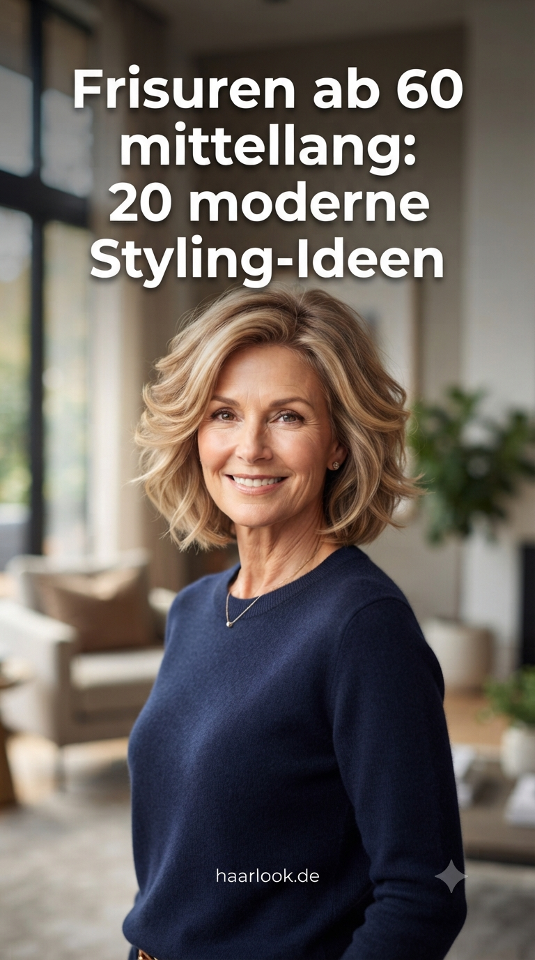 Frisuren ab 60 mittellang: 20 moderne Styling-Ideen