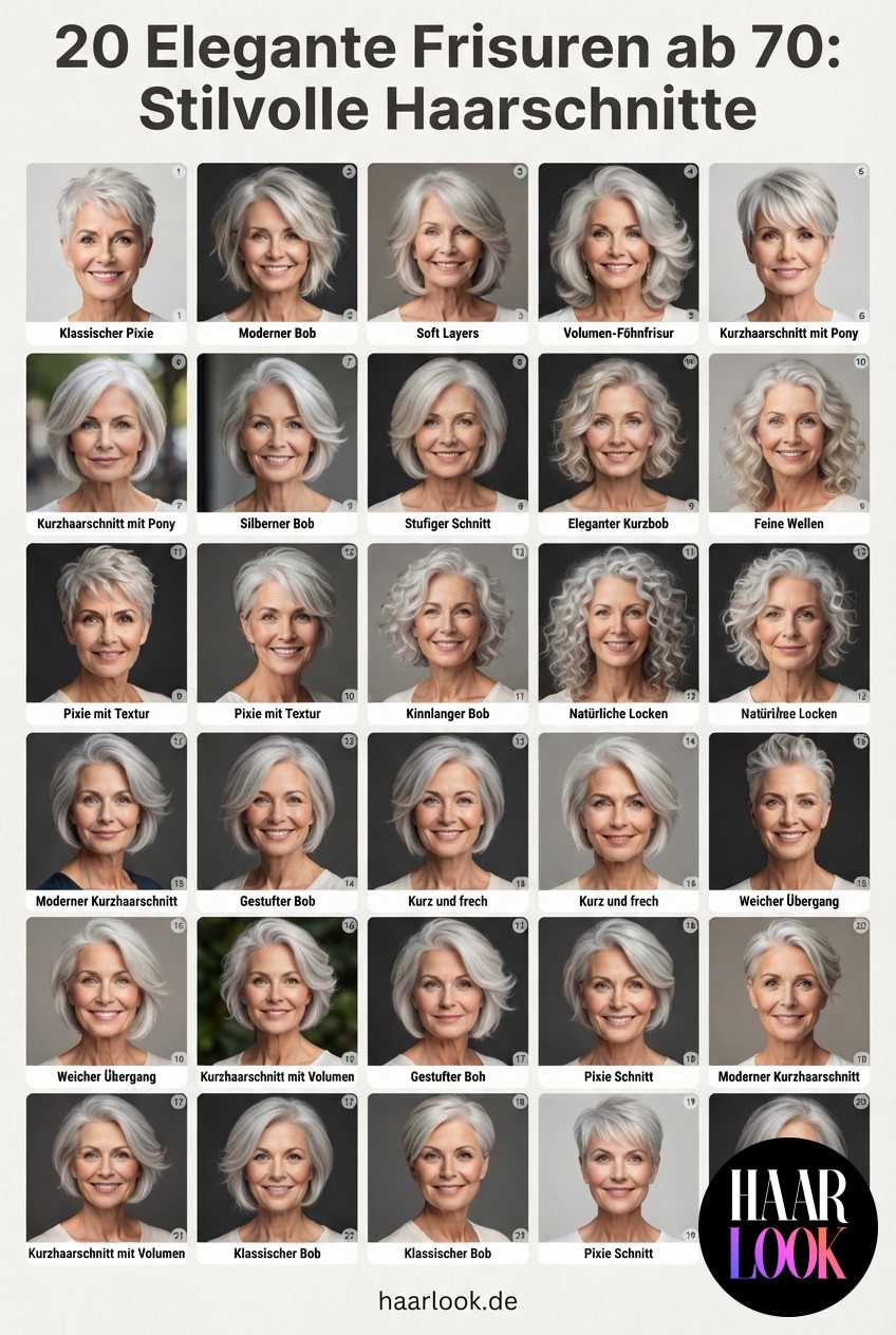 20 Elegante Frisuren ab 70: Stilvolle Haarschnitte