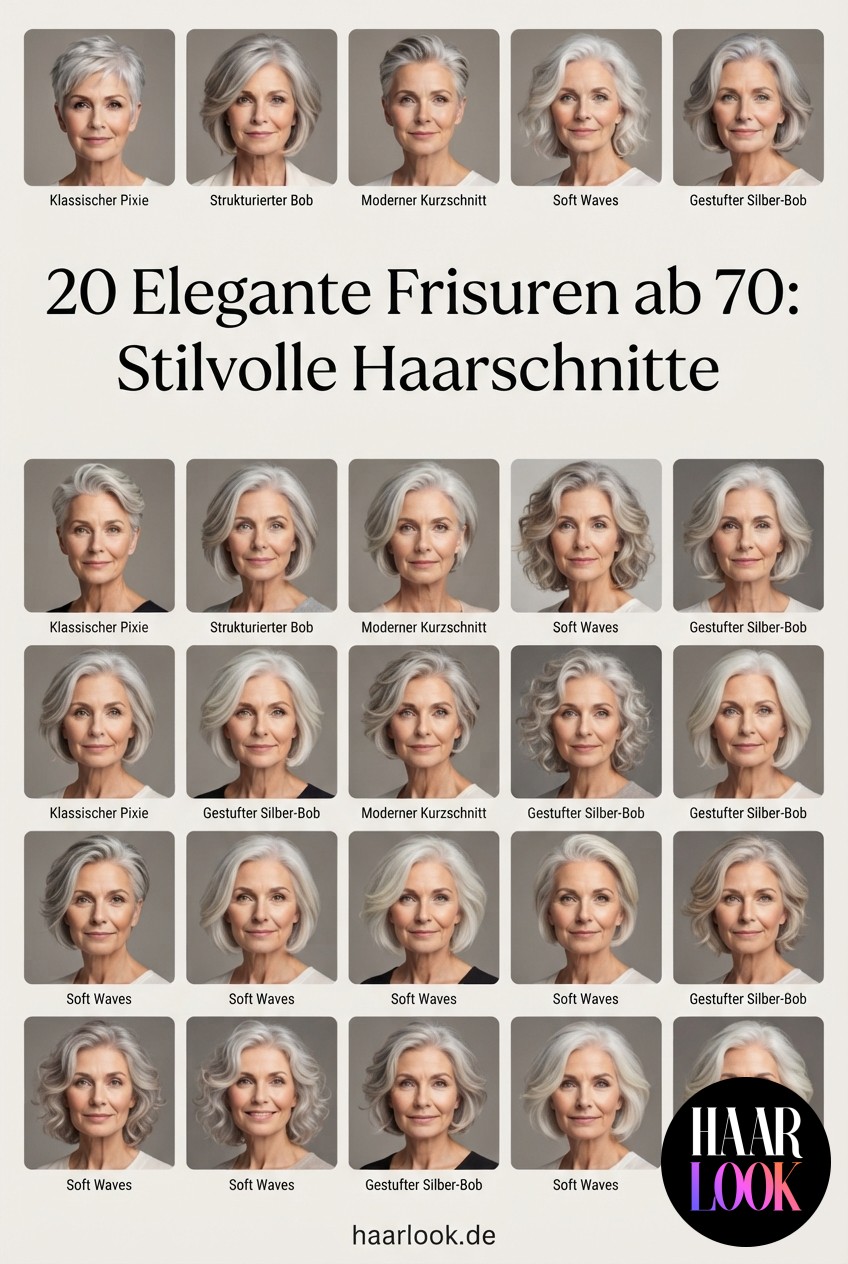 20 Elegante Frisuren ab 70: Stilvolle Haarschnitte