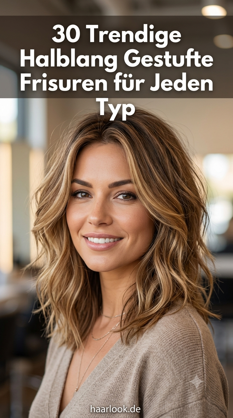 30 Trendige Halblang Gestufte Frisuren für Jeden Typ
