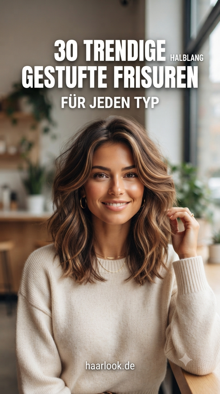 30 Trendige Halblang Gestufte Frisuren für Jeden Typ