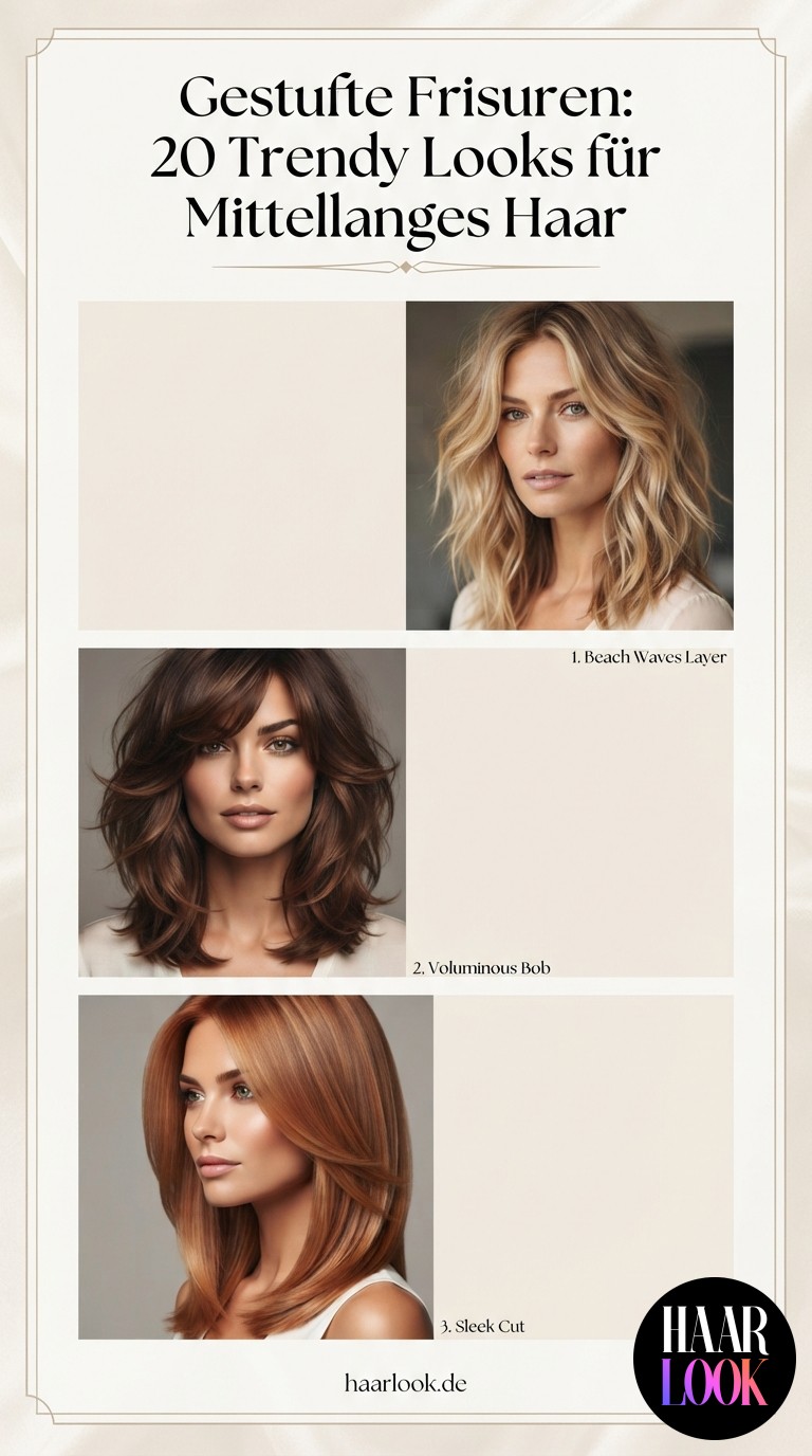 Gestufte Frisuren: 20 Trendy Looks für Mittellanges Haar