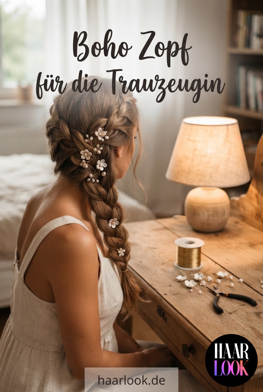Boho Zopf für die Trauzeugin