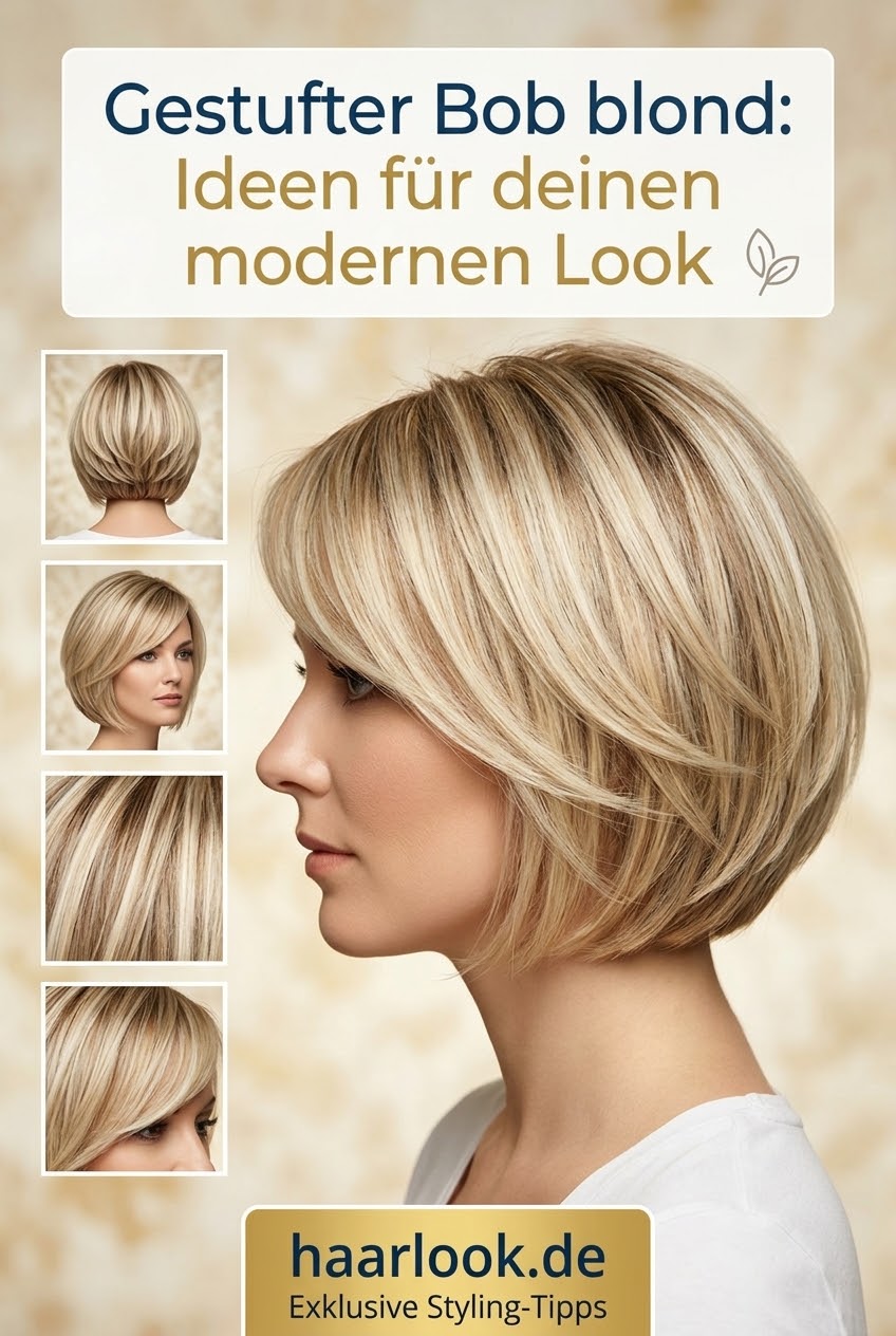Gestufter Bob blond Ideen für deinen modernen Look