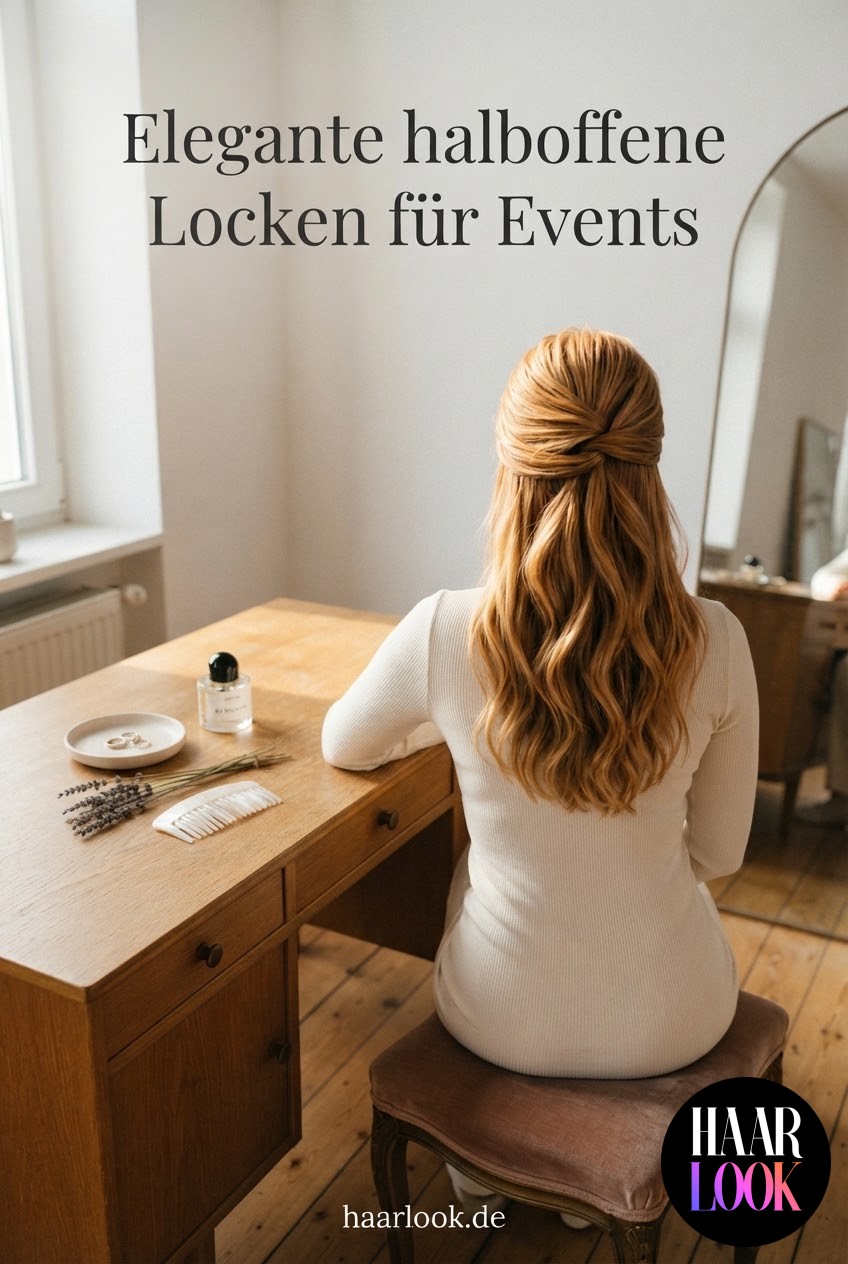 Elegante halboffene Locken für Events