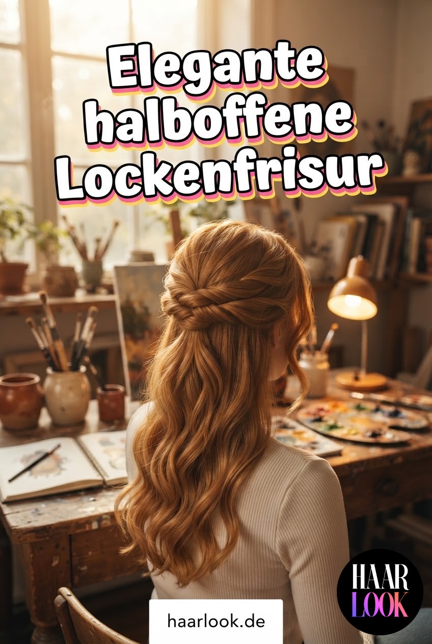 Elegante halboffene Lockenfrisur