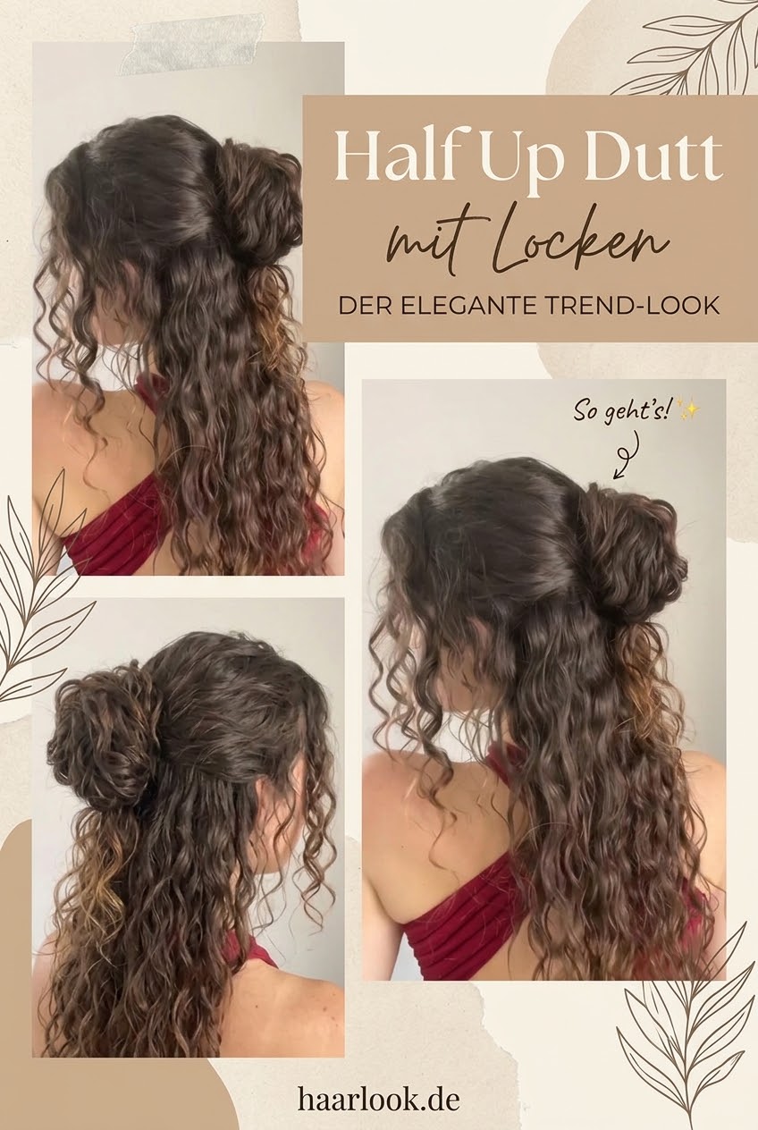 Half Up Dutt mit Locken: Der elegante Trend-Look