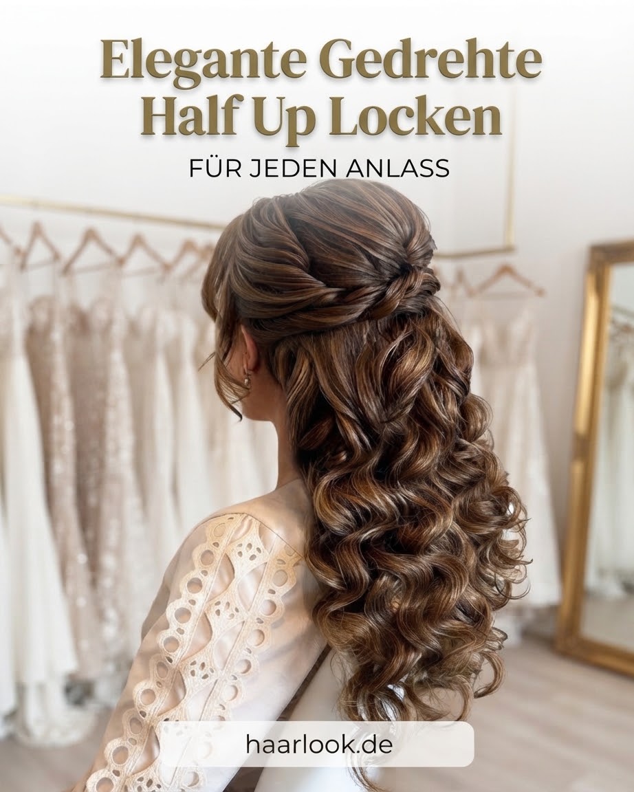 Elegante Gedrehte Half Up Locken Für Jeden Anlass