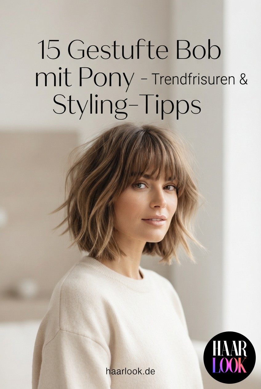 15 Gestufte Bob mit Pony - Trendfrisuren & Styling-Tipps