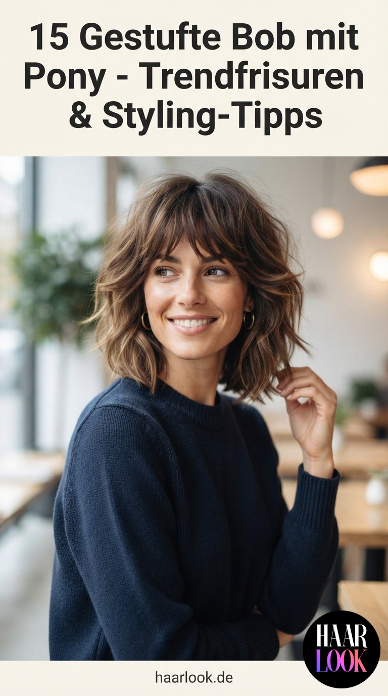 15 Gestufte Bob mit Pony - Trendfrisuren & Styling-Tipps