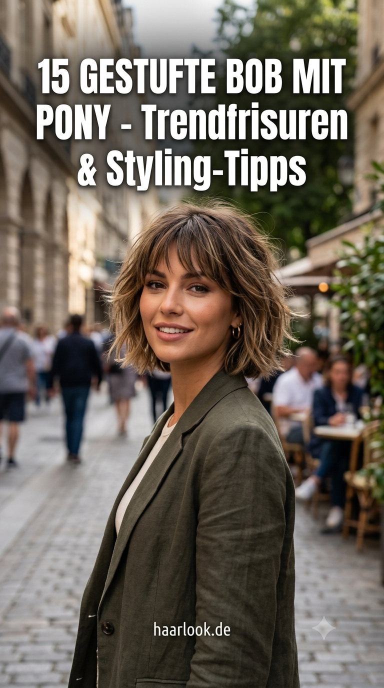 15 Gestufte Bob mit Pony - Trendfrisuren & Styling-Tipps