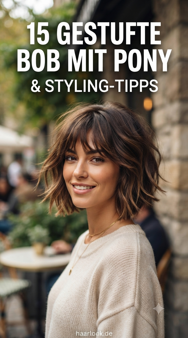 15 Gestufte Bob mit Pony - Trendfrisuren & Styling-Tipps