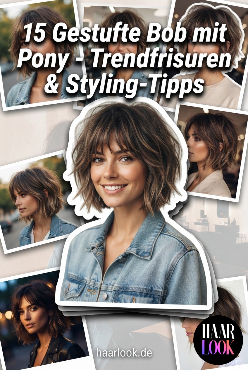 15 Gestufte Bob mit Pony - Trendfrisuren & Styling-Tipps