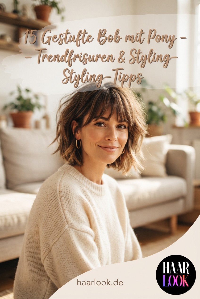15 Gestufte Bob mit Pony - Trendfrisuren & Styling-Tipps