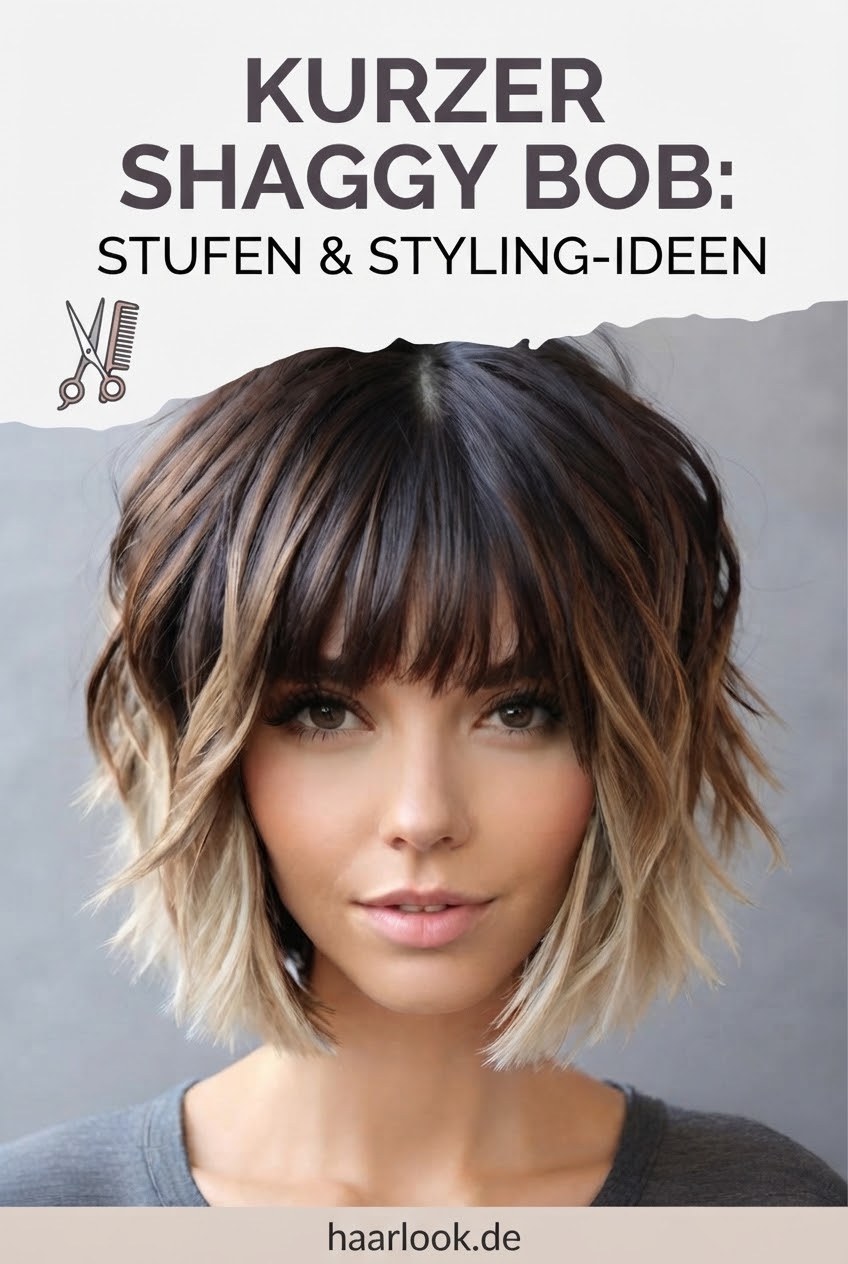 Kurzer Shaggy Bob: Stufen & Styling-Ideen