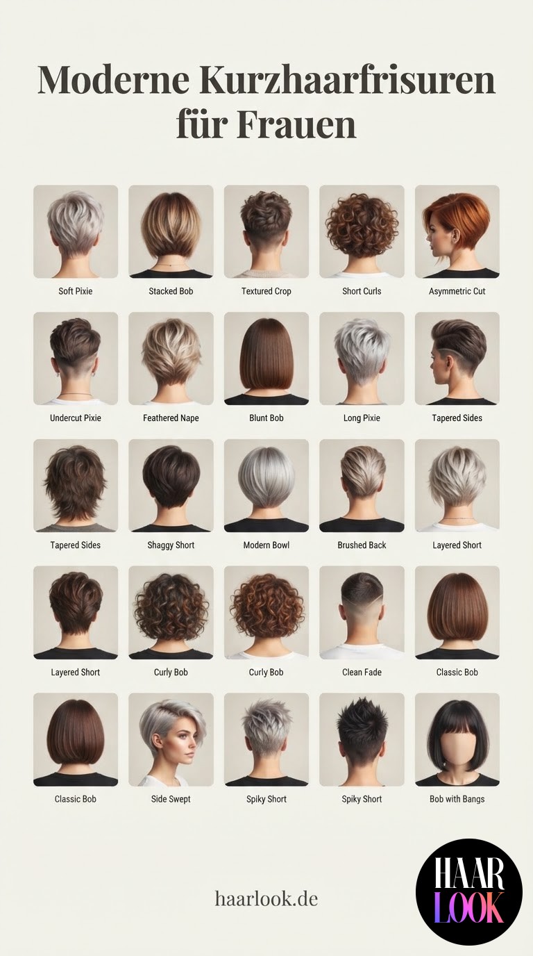 Moderne Kurzhaarfrisuren für Frauen