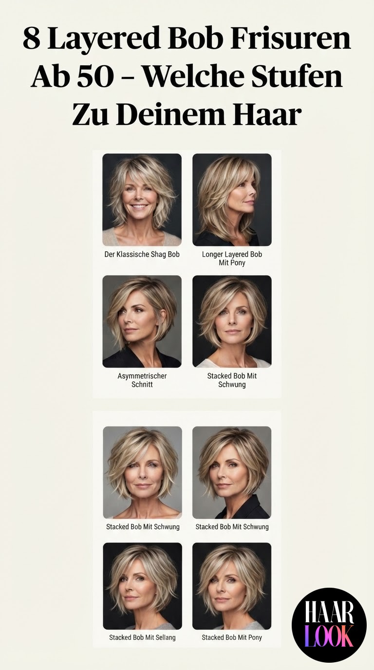 8 Layered Bob Frisuren Ab 50 - Welche Stufen Zu Deinem Haar