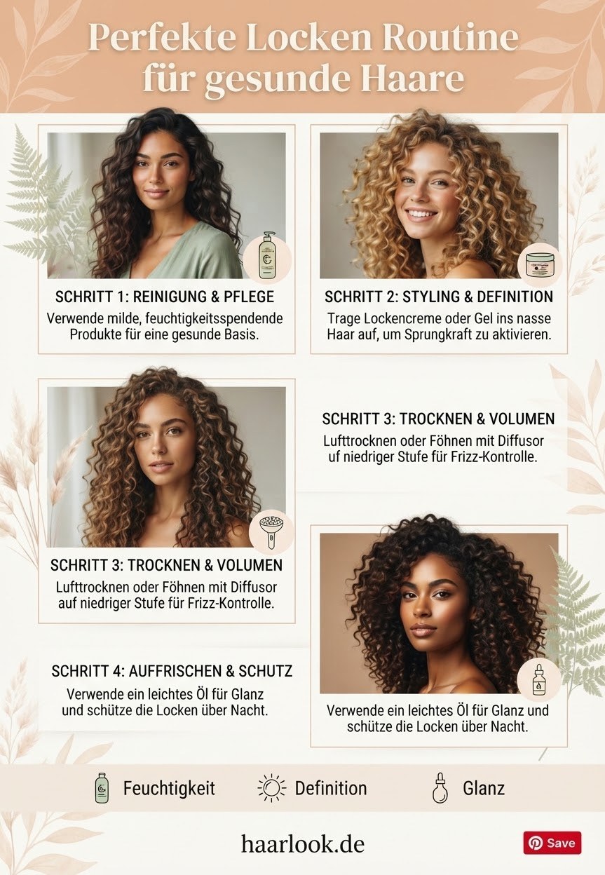 Perfekte Locken Routine für gesunde Haare