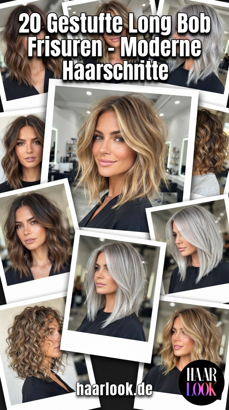 20 Gestufte Long Bob Frisuren - Moderne Haarschnitte