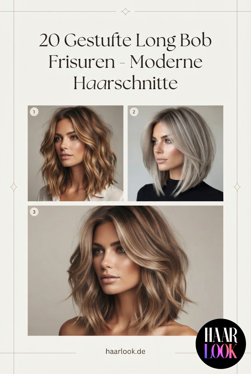 20 Gestufte Long Bob Frisuren - Moderne Haarschnitte