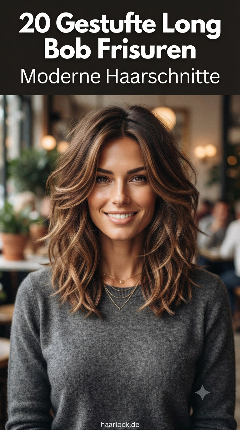 20 Gestufte Long Bob Frisuren - Moderne Haarschnitte