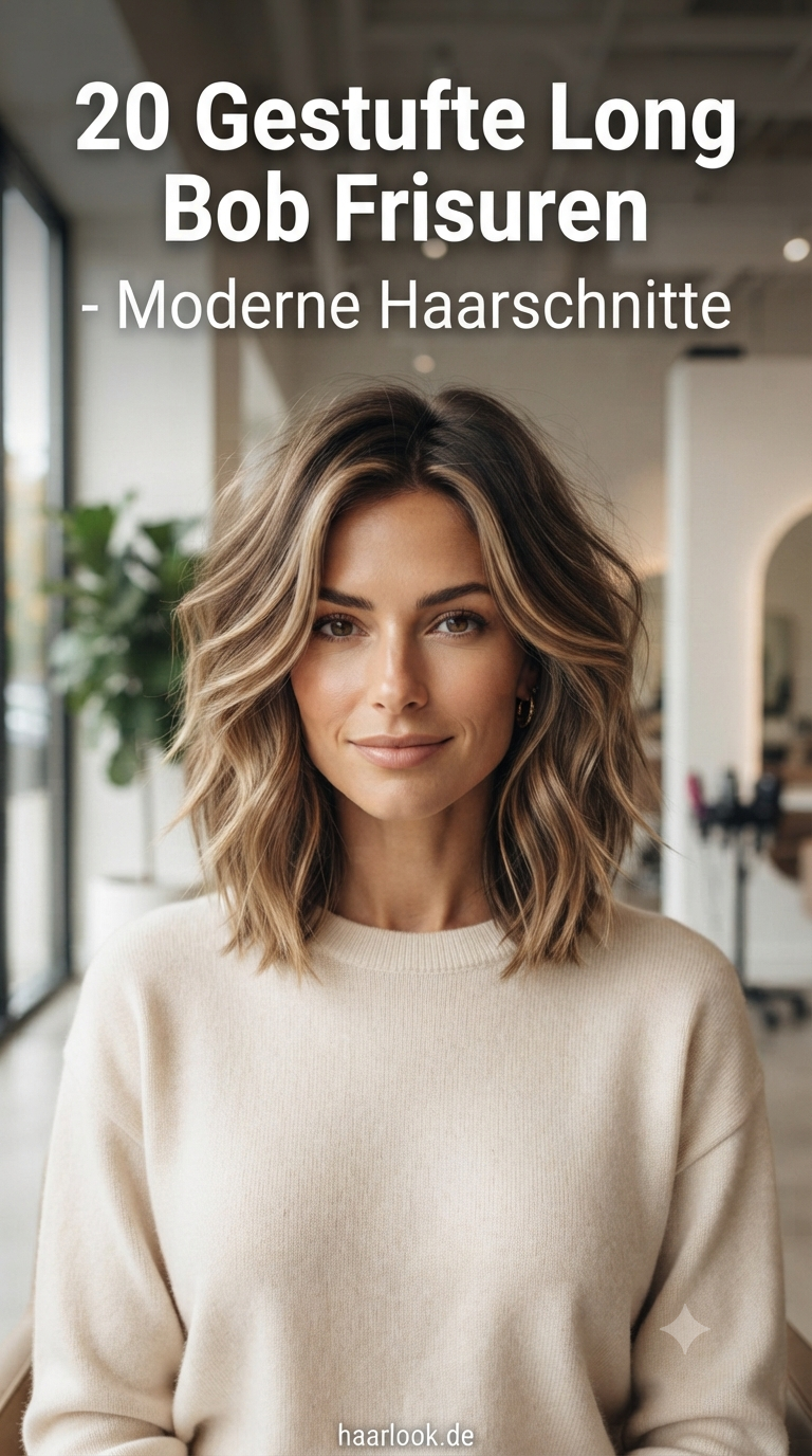 20 Gestufte Long Bob Frisuren - Moderne Haarschnitte