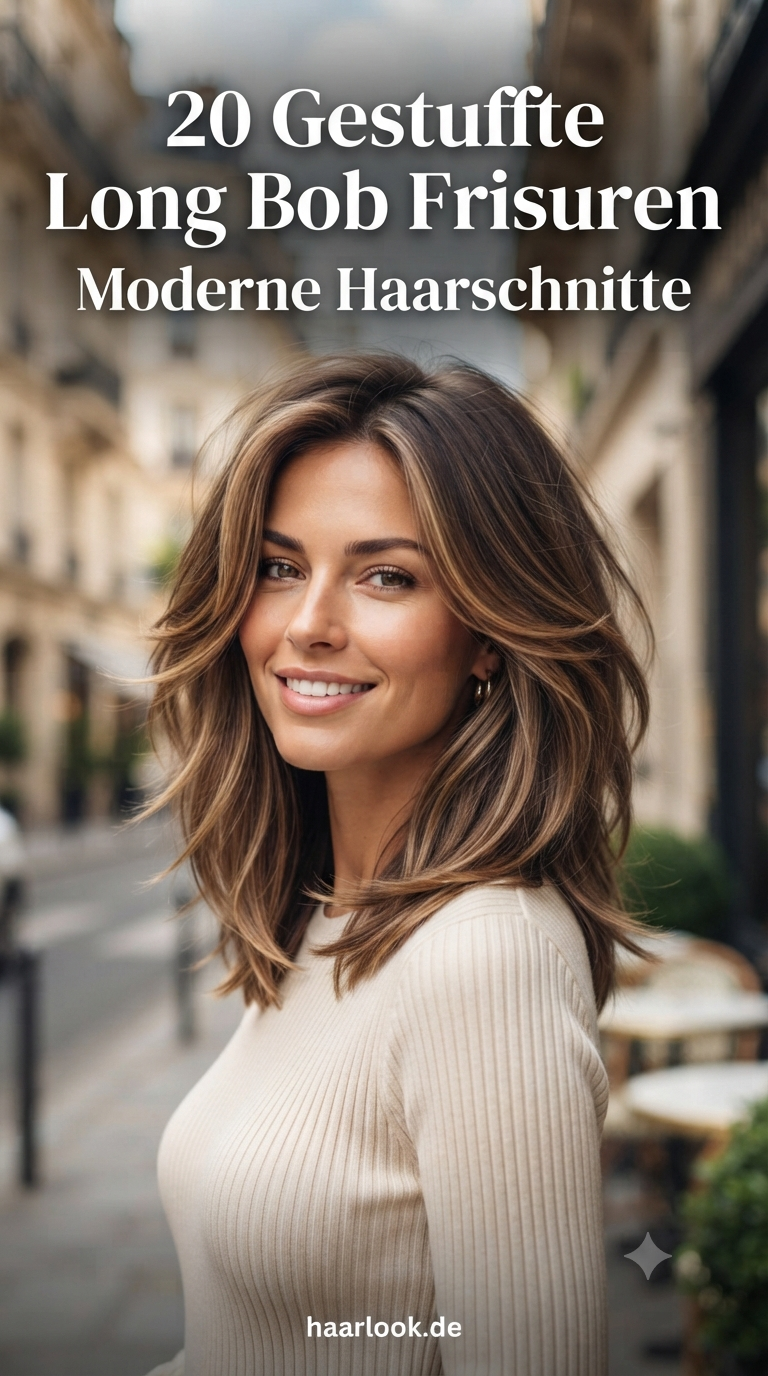 20 Gestufte Long Bob Frisuren - Moderne Haarschnitte