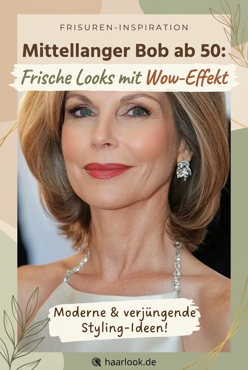 Mittellanger Bob ab 50: Frische Looks mit Wow-Effekt