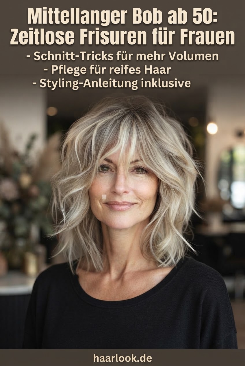 Mittellanger Bob ab 50: Zeitlose Frisuren für Frauen