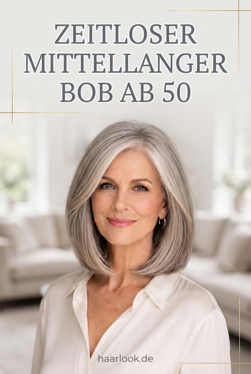 Zeitloser Mittellanger Bob ab 50