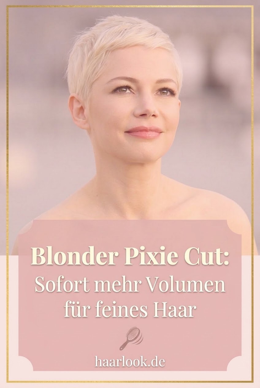 Blonder Pixie Cut: Sofort mehr Volumen für feines Haar