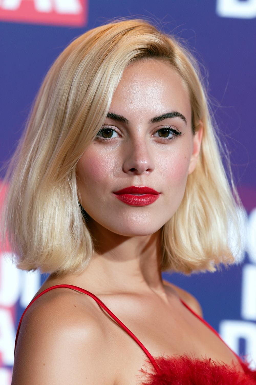 Eleganter Blond-Bob mit Seitenscheitel
