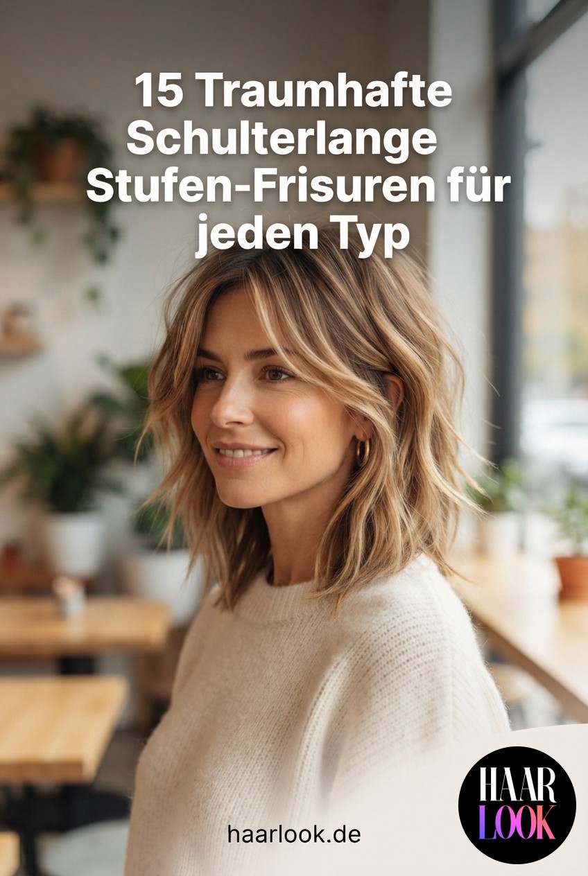15 Traumhafte Schulterlange Stufen-Frisuren für jeden Typ