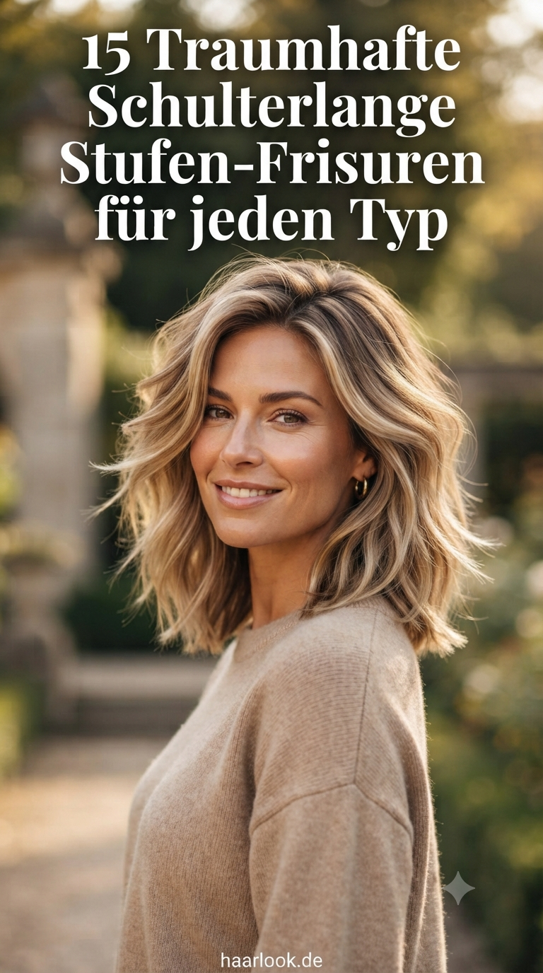 15 Traumhafte Schulterlange Stufen-Frisuren für jeden Typ