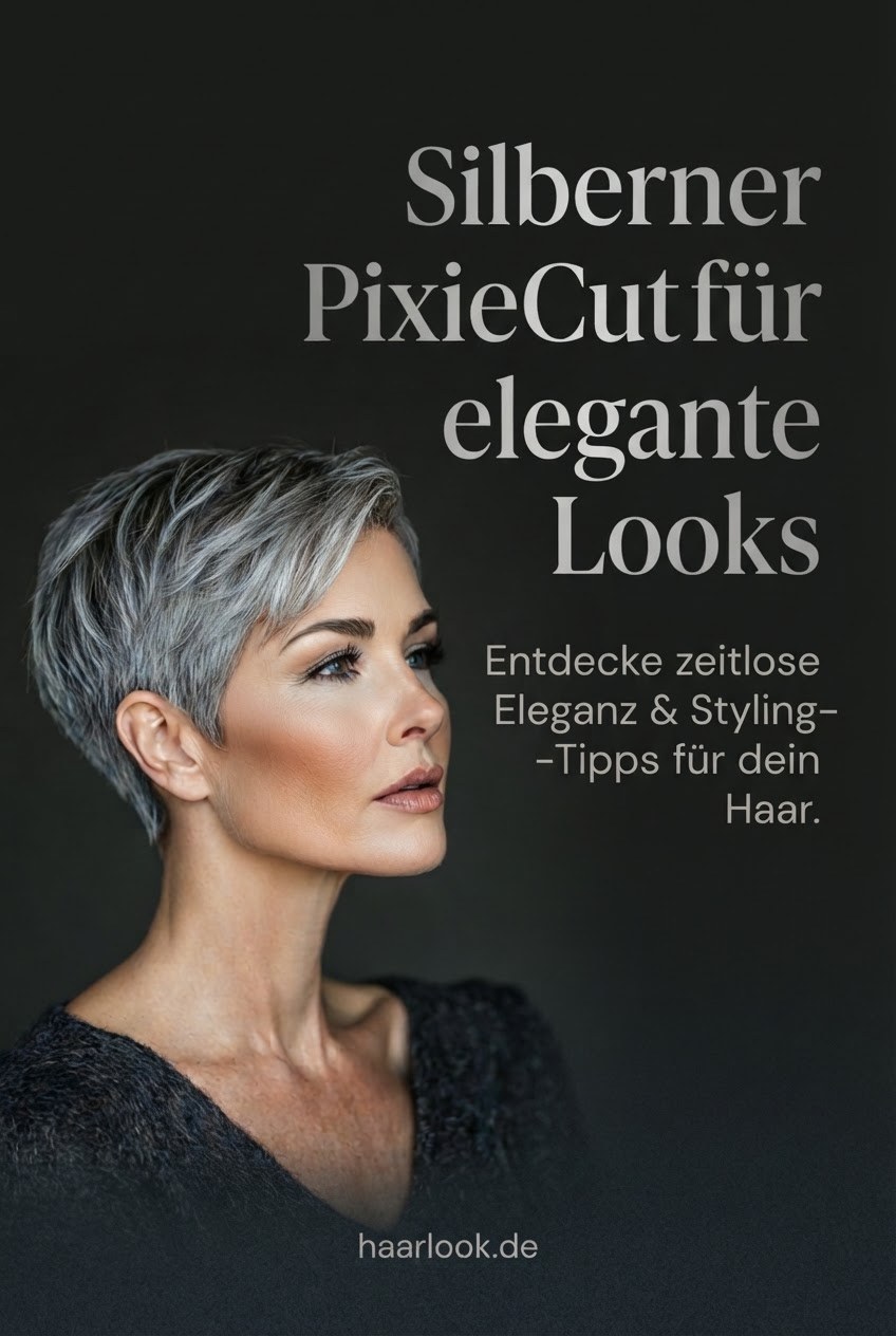 Silberner Pixie Cut für elegante Looks