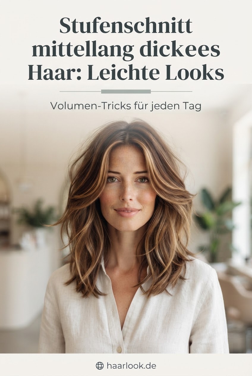 Stufenschnitt mittellang dickes Haar: Leichte Looks