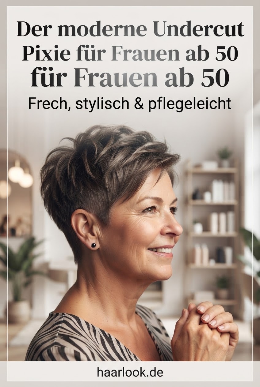 Der moderne Undercut Pixie für Frauen ab 50