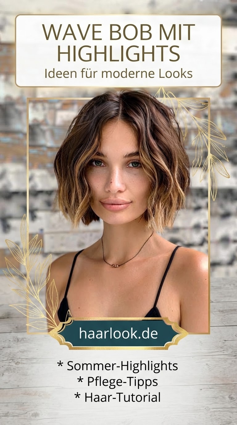 Wavy Bob mit Highlights Ideen für moderne Looks