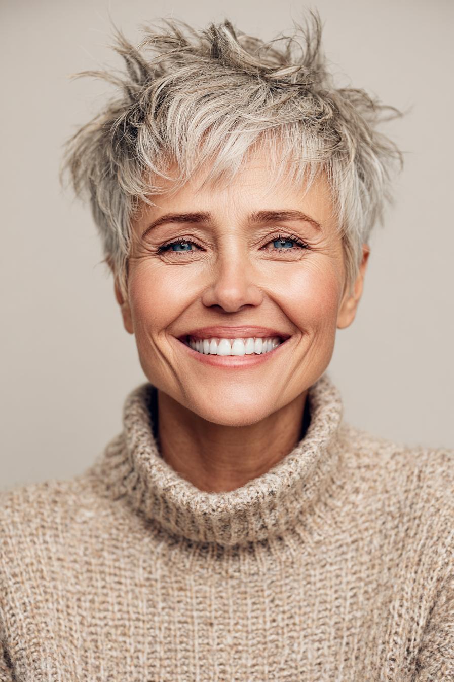 Zerzauster Pixie Cut Textur