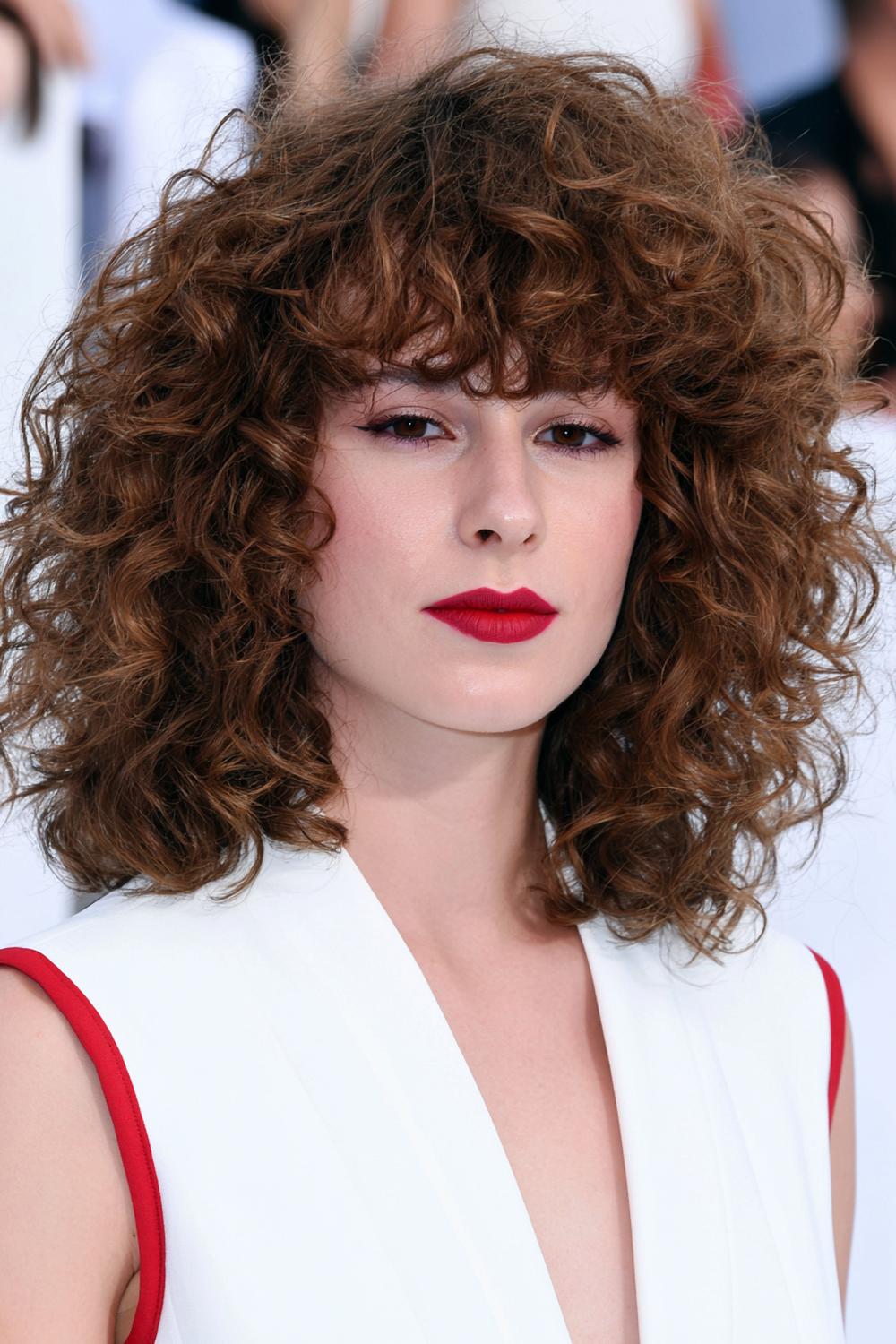 Voluminöse Locken mit Stufen