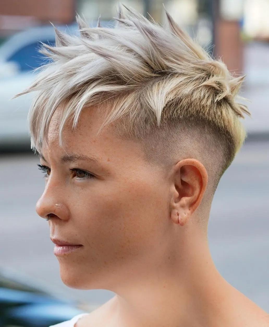 Strukturierter blonder Pixie