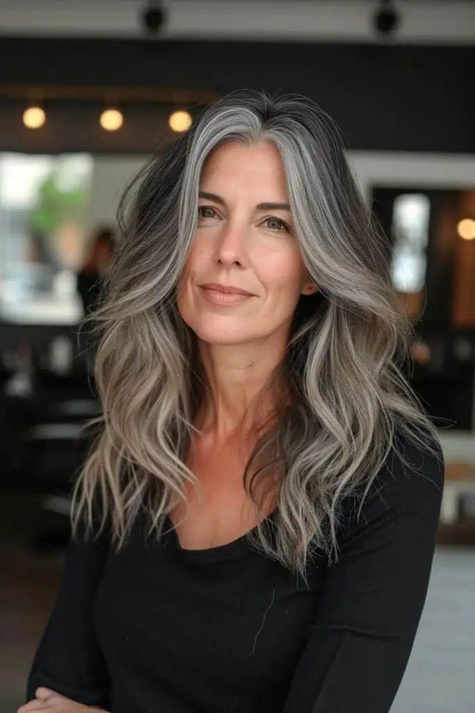 Styling Ideen Butterfly graue Haare