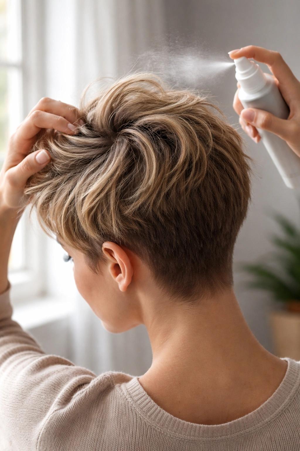 Voluminös gestylter Pixie Cut