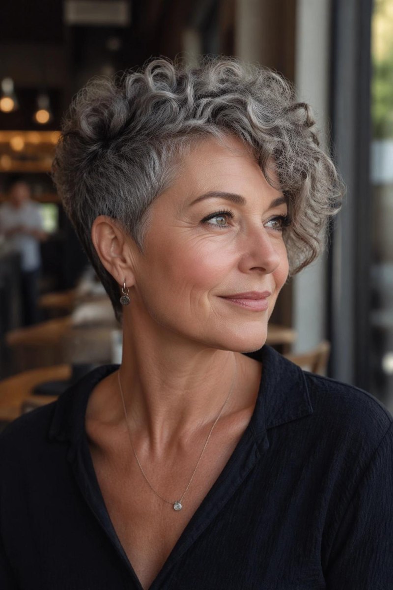 Lockiger Undercut Pixie