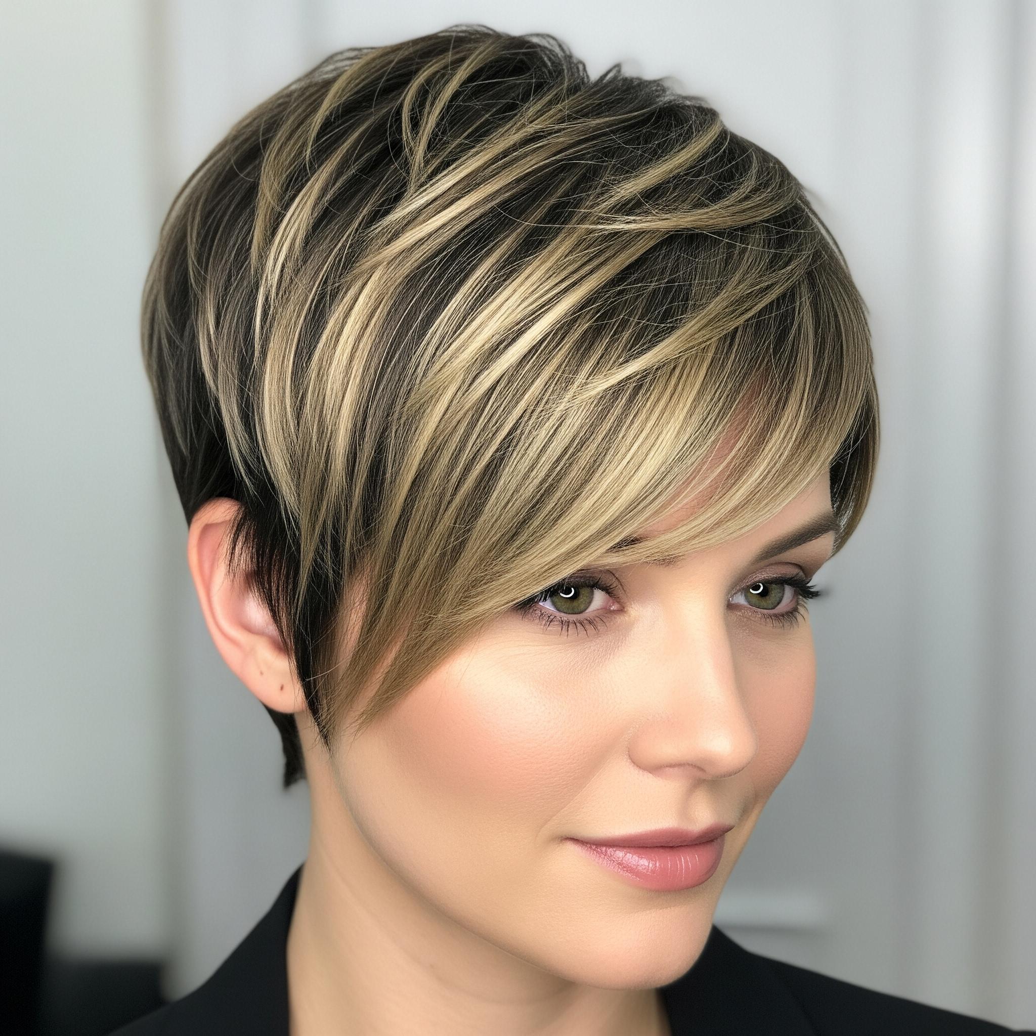 Haarfarbe für vollen Pixie Look